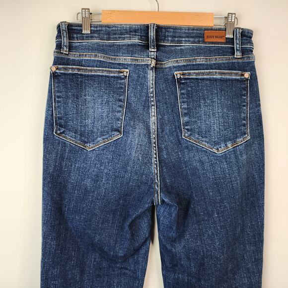 Judy Blue Skinny Fit Button Fly Jeans Stretch High Rise Denim Pants 11/30 - Picture 5 of 9